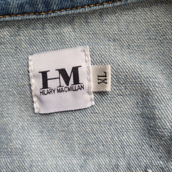 Hillary MacMillan Cha Cha Cha Embroidered Denim Shirt, VGUC, Size XL - Picture 6 of 7